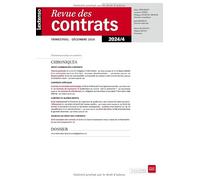 Revue des contrats N°4-2024