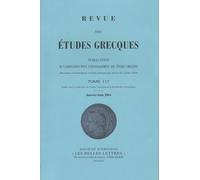 Revue des études grecques: Janvier-Juin 2004, 117-1