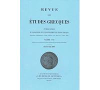 Revue des études grecques: Janvier-Juin 2005, 118-1