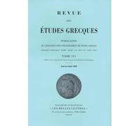 Revue des études grecques: Janvier-Juin 2008, 121-1