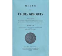 Revue des études grecques: Juillet-Décembre 2003, 116-2