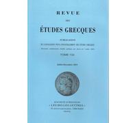 Revue des études grecques: Juillet-Décembre 2019, 132-2