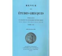 Revue des études grecques: Juillet-Décembre 2020, 133-2