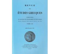 Revue des études grecques: Juillet-Décembre 2021, 134-2