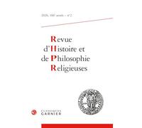 Revue d'Histoire et de Philosophie religieuses: 2026 - 2, 106e année, n° 2 2026