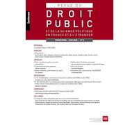 Revue du Droit Public 02/2025: 2 et de la science politique en France et à l'étranger
