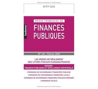 Revue française de Finances Publiques n° 169-2025