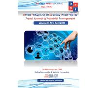 Revue Française de Gestion Industrielle Volume 39, N°1