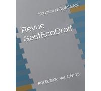 Revue GestEcoDroit: RGED, 2026, Vol. 1, N° 13