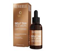 Revuele Autobronceador facial con gotas de luz a media, bronceado sin sol para un brillo natural, vegano, 30 ml
