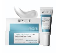 Revuele Double Hyaluron + B5 Eye Contour Care - Crema hidratante para los ojos con ácido hialurónico y pantenol, reduce las ojeras y líneas finas, vegana, 25 ml