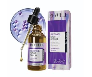 Revuele Sérum nocturno Retinol - Suero intensivo anti-edad con retinol y ácido hialurónico, ayuda a la renovación de la piel durante el sueño y mejora la elasticidad, 30 ml
