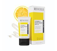 REVUELE Vitamina C Hidratante SPF 20 - Crema hidratante antiarrugas para un tinte claro y uniforme, crema de día contra manchas pigmentadas con efecto brillante - 50 ml