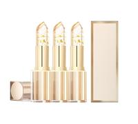 Revulve Crystal Ph Lipstick, Revulve Color Changing Lipstick With Gold Foil, Moisturizing Glossy Shine Lip Gloss, Deep Nourishment, Transferproof Color Changing Lipsticks for Women (3PCS)