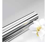 ReWallpaper Papel Espejo Adhesivo para Ventanas Muebles Manualidades 40CMx7M Plateado Papel Pintado Reflectante Plata Metálico Habitacion de Niña Rollo Pegatinas De Espejos Adhesivos Grueso