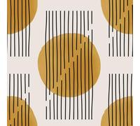 ReWallpaper Papel Pintado Autoadhesivo Geométrico Vinilos para Muebles Art Deco Anaranjado 44.5CMx3M Vinilo Adhesivo Armario Dormitorio Geometrico Papel Paredes Decoración Vintage Circular