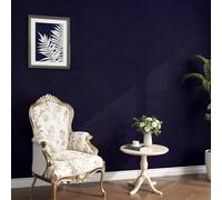 ReWallpaper Papel Pintado Terciopelo Adhesivo Azul Vintage 44.5cm×7m Rollo Papel Adhesivo Flocado Papel para Forrar Muebles Azul Marino Terciopelo Papel Pintado Pared Liso para Salon Grueso