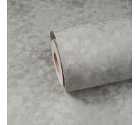 ReWallpaper Papel Terciopelo Adhesivo Gris Vintage Forro De Tela Adhesivo para Armarios Muebles Cajones Paredes Papel Pintado Infantil Gris Estampado Rollo Papel Adhesivo Flocado 44.5cm×2m