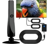 Rewave - Antena DVBT2, Freeview, antena de TV digital universal para interiores, con señal fuerte, rango de más de 50 millas, antena de TV inteligente 4K 1080P para interiores