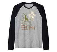 Rewild Nature Rewilding Movimiento Eco Activista Mindful Earth Camiseta Manga Raglan