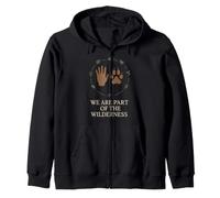 Rewild Nature Rewilding Movimiento Eco Activista Mindful Earth Sudadera con Capucha