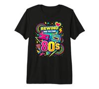 Rewind Me to The 80s Vintage Nostalgia Retro Videocasete Camiseta Premium