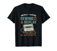 Rewind & Replay - Cinta de Casete Retro con diseño de Nostalgia Camiseta