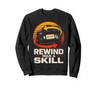 Rewind Was A Skill VHS Tape 80s 90s Retro Sudadera