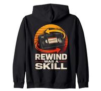 Rewind Was A Skill VHS Tape 80s 90s Retro Sudadera con Capucha