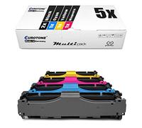 rewintone Cartridge para LBP 7200, 7660, 7680, MF 8330, 8340, 8350, 8360, 8380 sustituir Canon CRG 718 BK C y M Cartuchos Original Eurotone (Norma ISO 19798), color 5 unidades