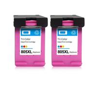 REwNXA Cartucho de tinta remanufacturado compatible con 805 805XL para Deskjet 1210 1211 1212 1213 2330 2331 2332 2333 2720 2721 2722 (2 unidades)