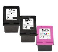 REwNXA Paquete de 3 Cartuchos de Tinta Recargables compatibles con 62XL para Impresora 5640 5660 7640 5540 5544 5545 5546 5548