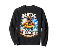 Rex En La Playa Dinosaurio con Floaties Meme Adulto Humor Juego De Palabra Sudadera