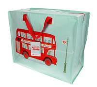 Rex London - Bolsa gigante XXL, bolsa de almacenamiento con cremallera - Routemaster Bus - Double Decker Bus, London Bus, 30323
