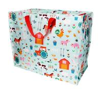 Rex London Bolsa gigante XXL con cremallera, diseño de granja