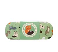 Rex London Estuche rígido para gafas y paño de limpieza para gatos