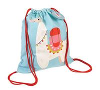 Rex London - Mochila con cordón para niños - Bolsa de deporte Lama - 100% algodón
