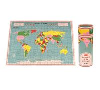 Rex London- Puzzle Mapamundi Caja Tubo, Multicolor (28156)