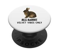 Rex Rabbit Velvet Vibes Solo para fanáticos de Mascotas y Animales PopSockets PopGrip Adhesivo