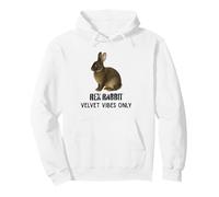 Rex Rabbit Velvet Vibes Solo para fanáticos de Mascotas y Animales Sudadera con Capucha