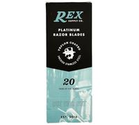 Rex Supply Co., 100 hojas de afeitar de seguridad de doble filo, con revestimiento de platino, fabricadas en la República Checa