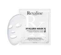 Rexaline HYALURX-BOOST - 12 Máscaras Hidratantes Flash - Ácido Hialurónico & Niacinamida - Rehidratación Inmediata & Brillo Facial - Todos los tipos de Pieles - Máscaras individuales de tejido