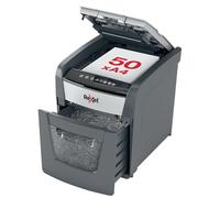 Rexel - Optimum AutoFeed+ 50X triturador de papel Corte cruzado 55 dB 22 cm Negro, Gris