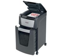 Rexel 2020225M - Destructora de Papel 225M Optimum AutoFeed de Alimentación Automática y Microcorte P5, 225 Hojas, Papelera Extraíble de 60L, con Ruedas, Destruye Grapas, Clips y Tarjetas