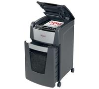 Rexel 2020300XEU - Destructora Automática Optimum AutoFeed 300X, Corte en Partículas P-4, Hasta 300 Hojas, Papelera 60L, Destruye Tarjetas de Crédito, Grapas y Clips, Negro