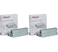 Rexel 2101053 - Caja 1000 grapas 23/13 galvanizadas (Paquete de 2)