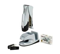 Rexel 2101417 - Set de Grapadora con suporte (1000 Grapas), Negro y Plateado