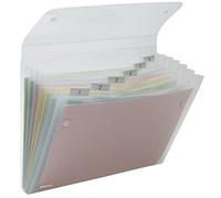 REXEL 2102033 - Carpeta Fuelle ICE 6 Compartimentos DIN A4 Color Transparente, 120 Hojas