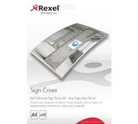 Rexel 2104249 - Carteras para señalizaciones, auto-adhesivas, A4 (10), transparentes