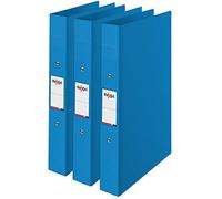 Rexel Choices, carpeta de anillas A4, lomo de 25 mm, capacidad para 190 hojas, carpeta de archivos, organización de documentos, azul, paquete de 3, 2115728